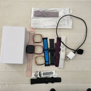 Fitbit Sense with accessories